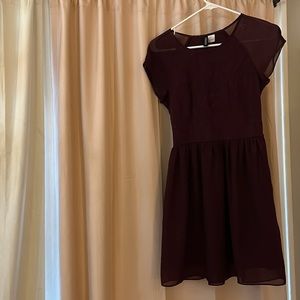 burgundy/dark maroon formal h&m dress